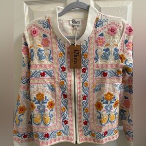 RHEA Women's Embroidered Jacket - Multicolor. Absolutely gorgeous
